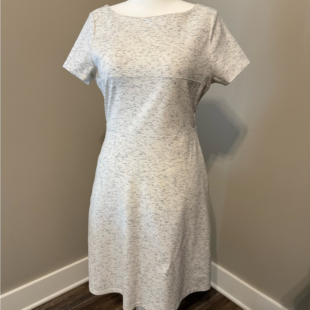 Ivanka Trump White Textured Midi Dress